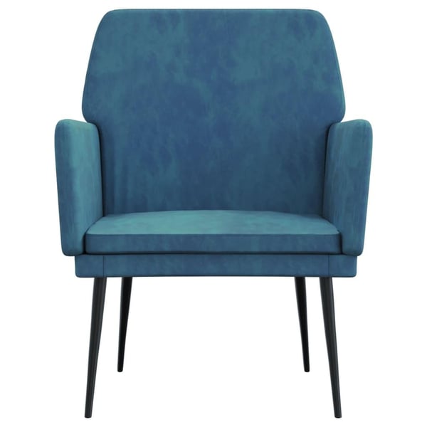 vidaXL Fåtölj blå 62x79x79 cm sammet
