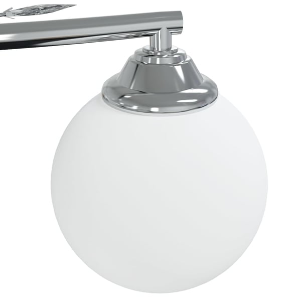 vidaXL loftlampe med runde glasskærme til 4 G9 LED-pærer