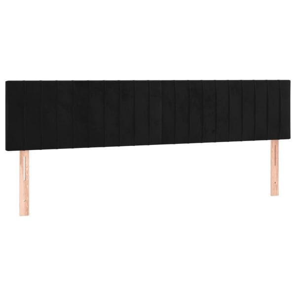 vidaXL kontinentalseng med madras 200x200 cm fløjl sort
