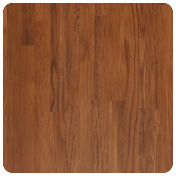 vidaXL firkantet bordplade 50x50x2,5 cm behandlet massivt eg mørkebrun