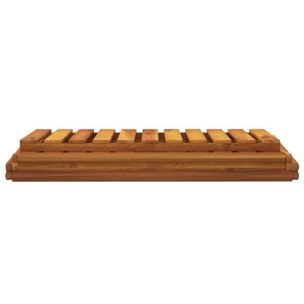 vidaXL foldbar reol med 3 hylder 70x31x63 cm massivt akacietræ brun