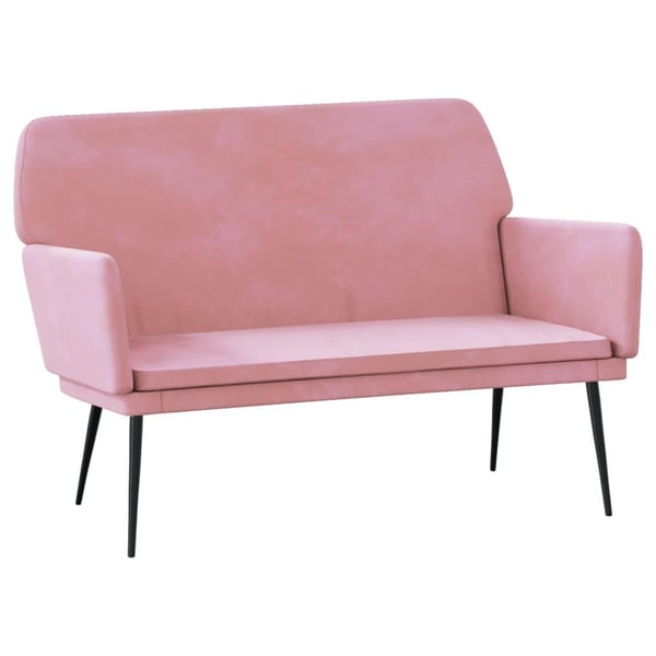 vidaXL Bänk rosa 108x79x79 cm sammet