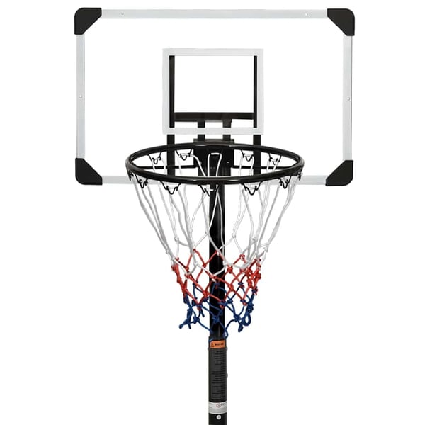 vidaXL Koripalloteline läpinäkyvä 216-250 cm polykarbonaatti