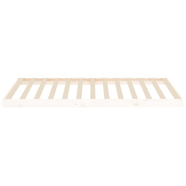 vidaXL Sengeramme hvit 100x200 cm heltre furu