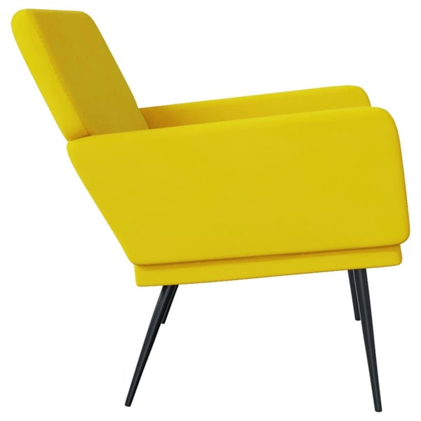 vidaXL bænk 108x79x79 cm velour gul