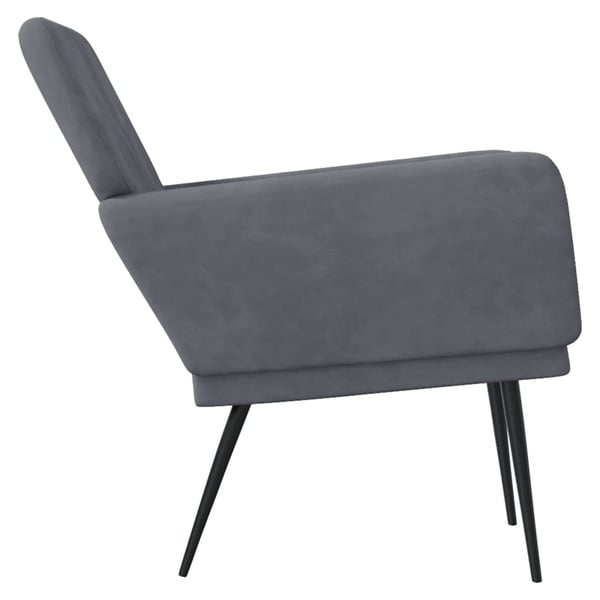 vidaXL Fåtölj mörkgrå 62x79x79 cm sammet