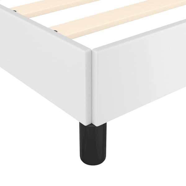 vidaXL Sängram vit 100x200 cm konstläder