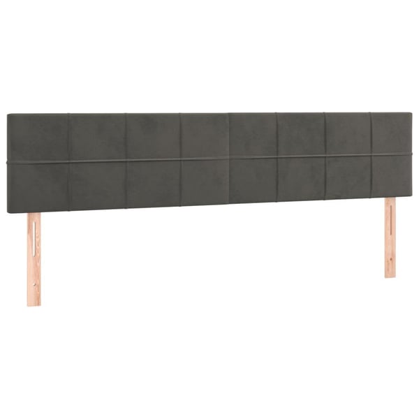 vidaXL kontinentalseng med madras 200x200 cm fløjl mørkegrå