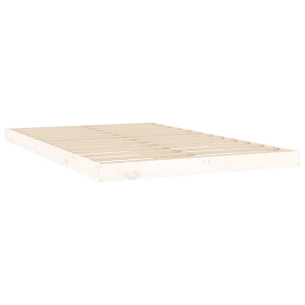 vidaXL Sengeramme hvit 120x200 cm heltre furu