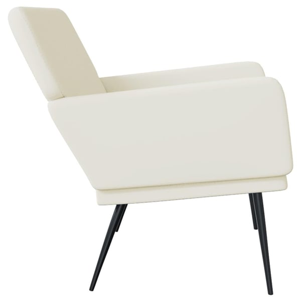 vidaXL bænk 108x79x79 cm velour cremefarvet