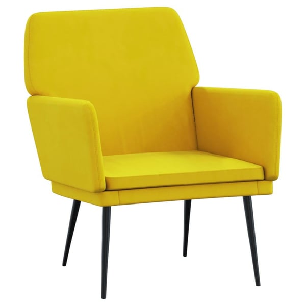 vidaXL lænestol 62x79x79 cm velour gul