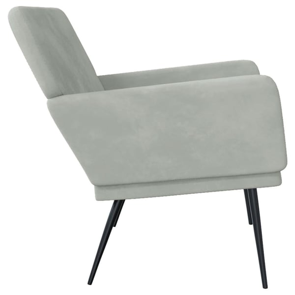 vidaXL bænk 108x79x79 cm velour lysegrå
