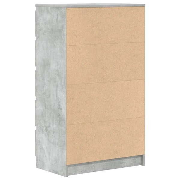 vidaXL Kommode betonggrå 60x36x103 cm konstruert tre