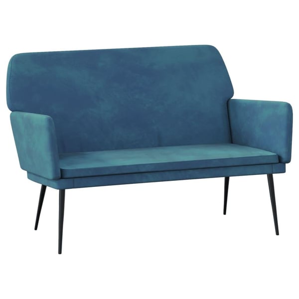 vidaXL bænk 108x79x79 cm velour blå