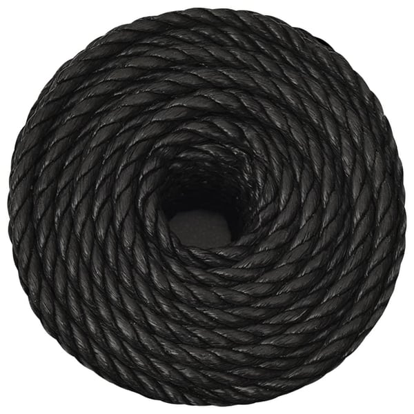 vidaXL arbejdsreb 20 mm 100 m polypropylen sort