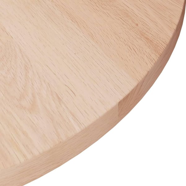 vidaXL Rund bordplate Ø50x1,5 cm ubehandlet heltre eik