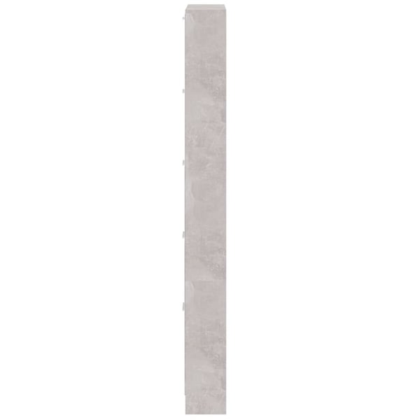 vidaXL Skoskap betonggrå 59x17x169 cm konstruert tre