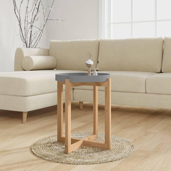 vidaXL sofabord 41x41x48,5 cm konstrueret træ og massivt fyrretræ grå