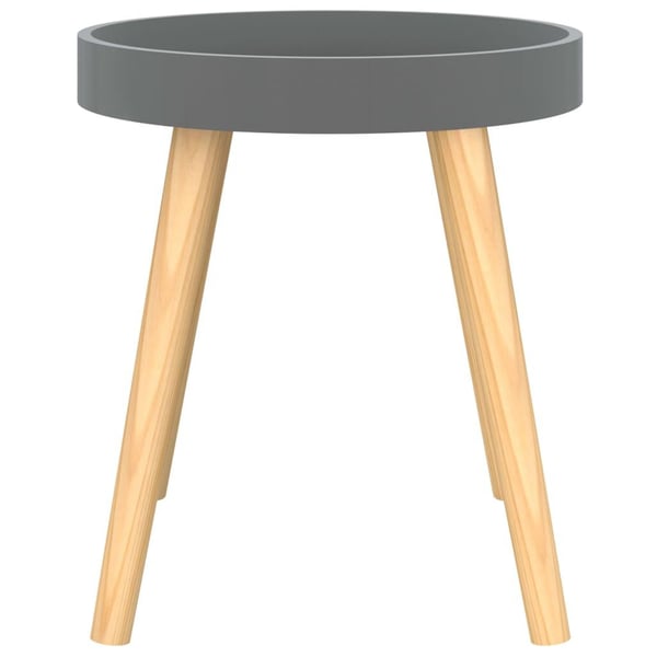 vidaXL Sidebord grå 38x38x40 cm konstruert tre og heltre furu