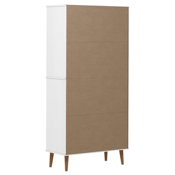 vidaXL Bokhylle MOLDE hvit 85x35x170,5 cm heltre furu