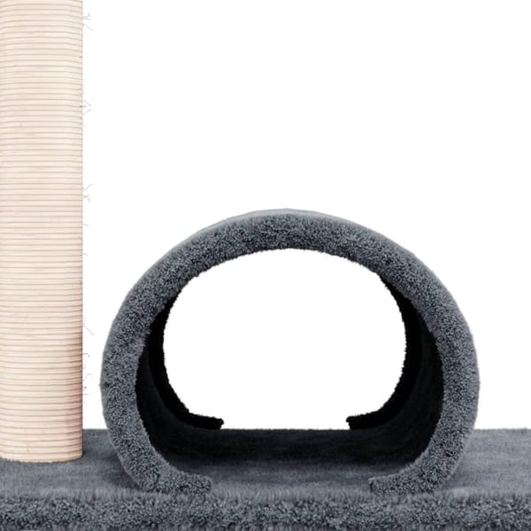 vidaXL kradsetræ med tunnel 60x34,5x50 cm mørkegrå