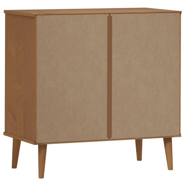 vidaXL Kommode MOLDE brun 80x40x80 cm heltre furu
