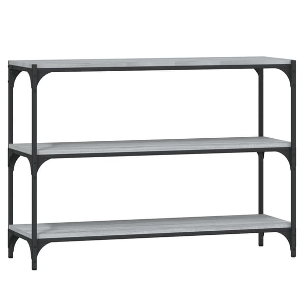 vidaXL bogreol 100x33x70,5 cm konstrueret træ og stål grå sonoma-eg