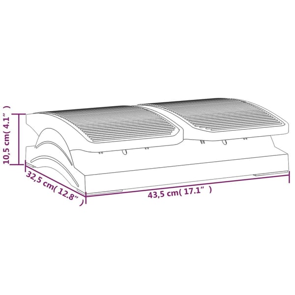 vidaXL Fotstöd svart 43,5x32,5x10,5 cm