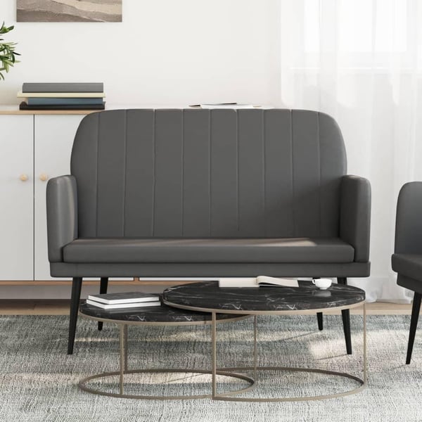 vidaXL bænk 107x80x81 cm kunstlæder grå