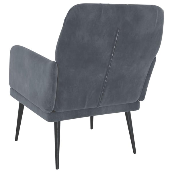 vidaXL lænestol 62x79x79 cm velour mørkegrå