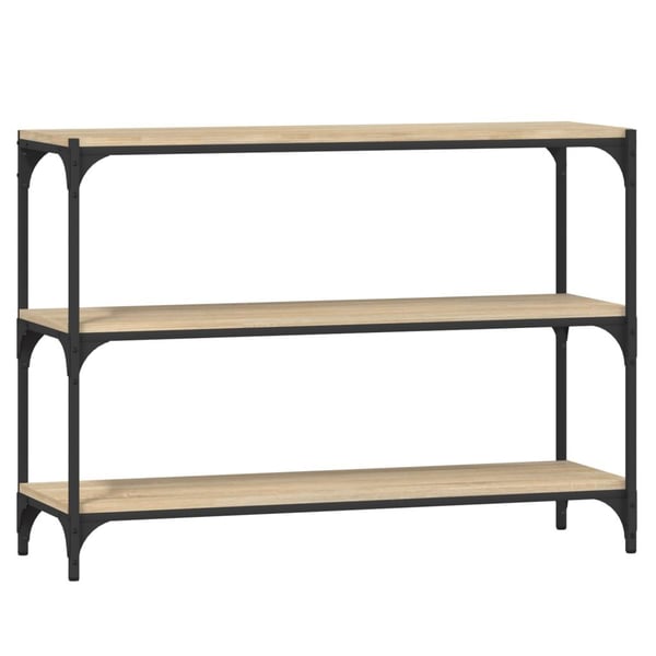 vidaXL Bokhylle Sonoma eik 100x33x70,5 cm konstruert tre og stål