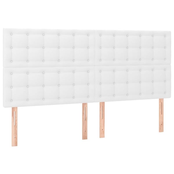 vidaXL kontinentalseng 160x200 cm kunstlæder hvid