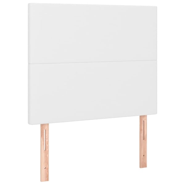 vidaXL kontinentalseng med madras 100x200 cm kunstlæder hvid