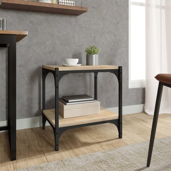 vidaXL TV-benk sonoma eik 40x33x41 cm konstruert tre og stål