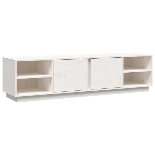 vidaXL TV-benk hvit 156x40x40 cm heltre furu