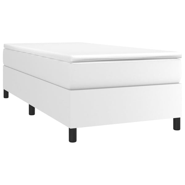 vidaXL kontinentalseng 100x200 cm kunstlæder hvid