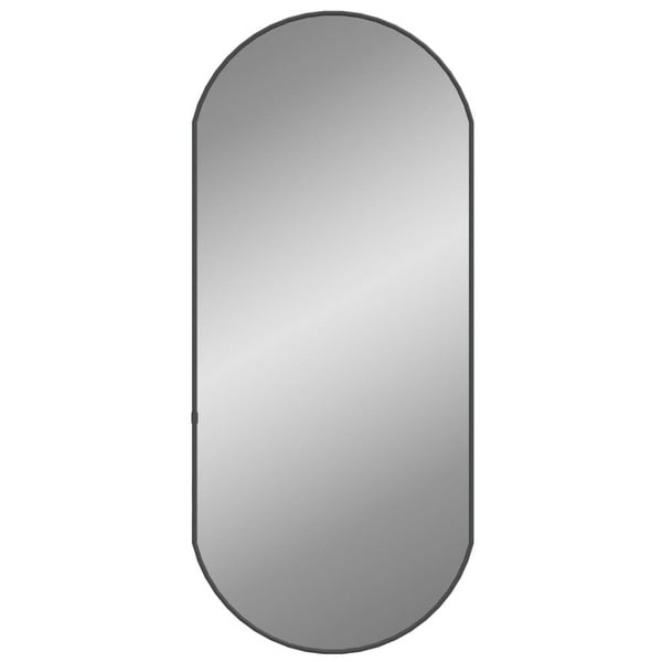 vidaXL Veggspeil svart 80x35 cm oval