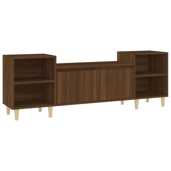 vidaXL tv-bord 160x35x55 cm konstrueret træ brun egetræsfarve