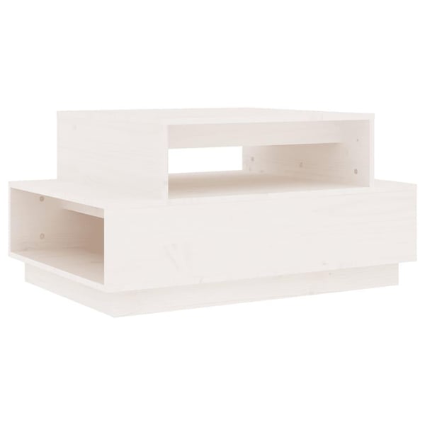 vidaXL sofabord 80x55x40,5 cm massivt fyrretræ hvid