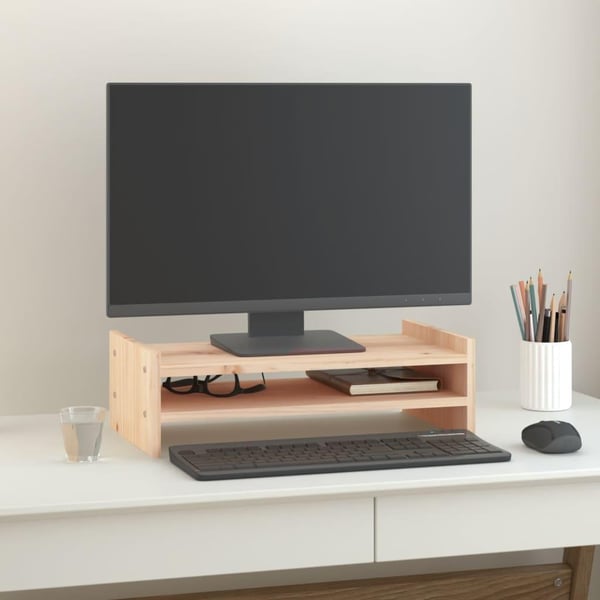 vidaXL Näyttökoroke 50x27x15 cm täysi mänty