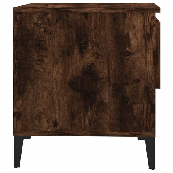 vidaXL Sidebord 2 stk røkt eik 50x46x50 cm konstruert tre