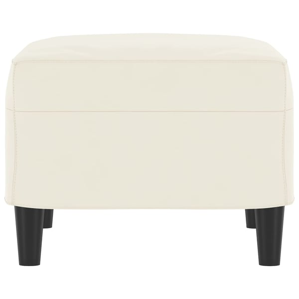 vidaXL Fotpall gräddvit 60x50x41 cm sammet