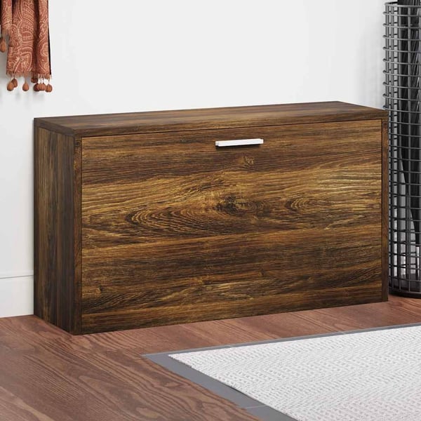 vidaXL Skobenk røkt eik 80x24x45 cm konstruert tre