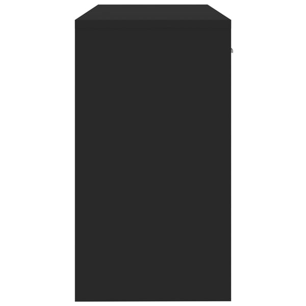 vidaXL Skrivebord skuff og skap svart 100x40x73 cm konstruert tre