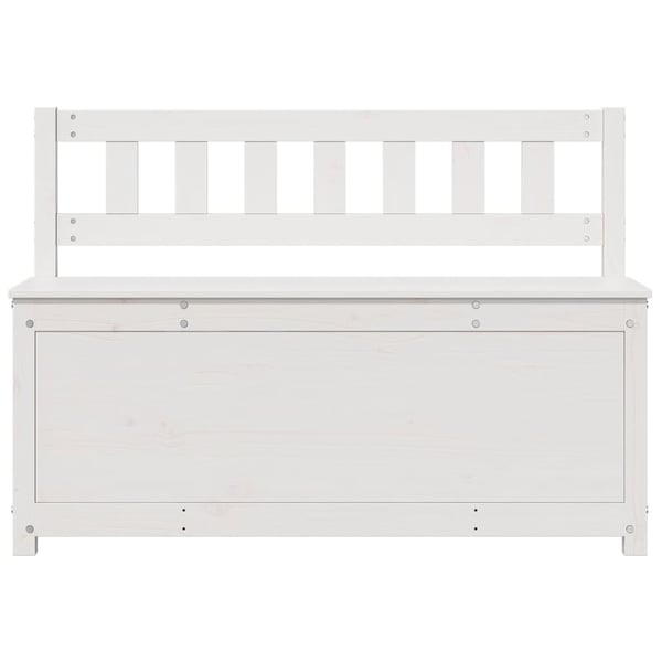 vidaXL bænk 110x41x76,5 cm massivt fyrretræ hvid
