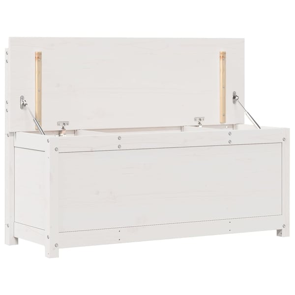 vidaXL bænk 110x41x76,5 cm massivt fyrretræ hvid