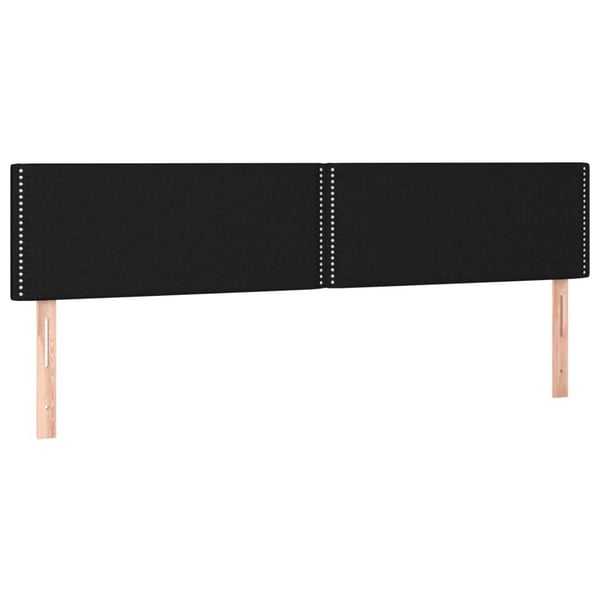 vidaXL kontinentalseng med madras 200x200 cm stof sort