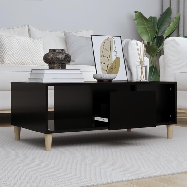 vidaXL sofabord 90x50x36,5 cm konstrueret træ sort