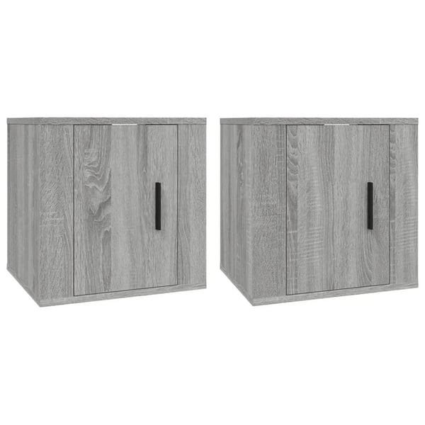 vidaXL væghængte tv-skabe 2 stk. 40x34,5x40 cm grå sonoma