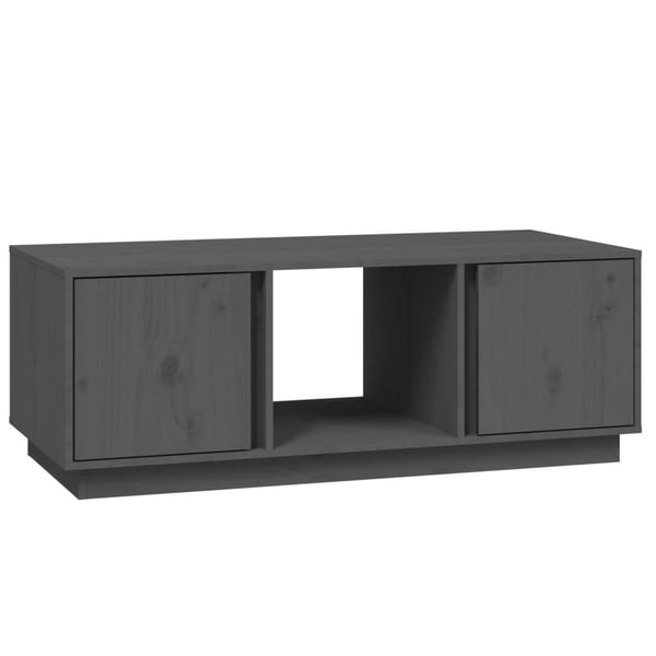 vidaXL sofabord 110x50x40 cm massivt fyrretræ grå